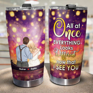 I See You 05HUDT240323TM Personalized Tumbler, Gifts For Couple - Tumbler Cup - GoDuckee