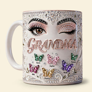Grandma Butterfly Drinkware Coffee Mug - Personalized Gifts For Mom and Grandma 01nati090326 - Coffee Mug - GoDuckee