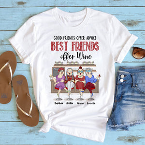 Best Friends Offer Wine, Personalized Shirt, Gifts For Best Friend - Shirts - GoDuckee