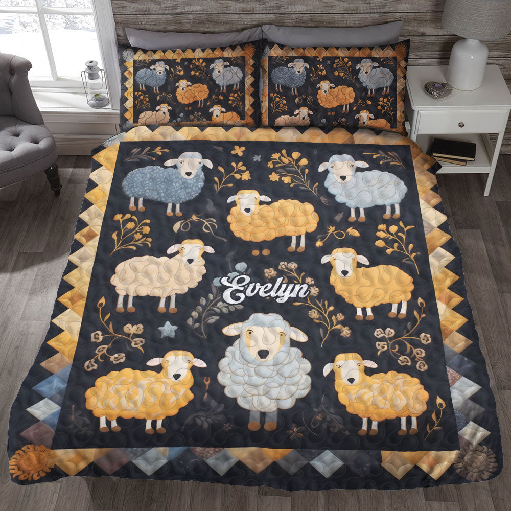Personalized Gifts For Sheep Lover Quilt Bed Set 01kati261224 - Blanket - GoDuckee