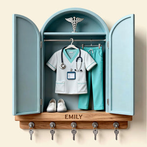 Nurse Uniform Key Hanger - Personalized Gifts For Nurse 03toti171225 - Wood Sign - GoDuckee