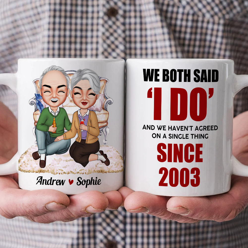 Universary Couple Drinking, Personalized Couple Coffee Mug - Coffee Mug - GoDuckee