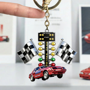 Drag Racing Acrylic Keychain - Personalized Custom Photo Gift For Racing Lovers 01TGTI070226 - Keychains - GoDuckee