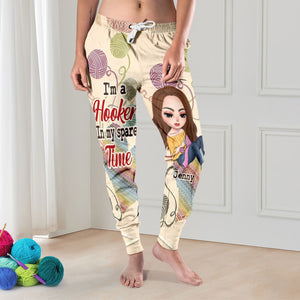 Personalized Gifts For Crochet Lover Sweatpants I'm A Hooker In My Spare Time 02tgti021224hh - Shorts and Pants - GoDuckee