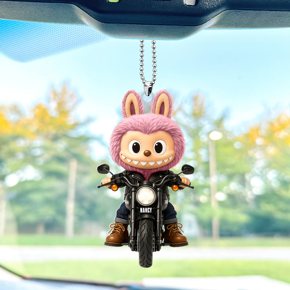 Cute Doll Car Ornament - Personalized Gifts For Motorcycle Lovers 02nati140725 - Ornament - GoDuckee