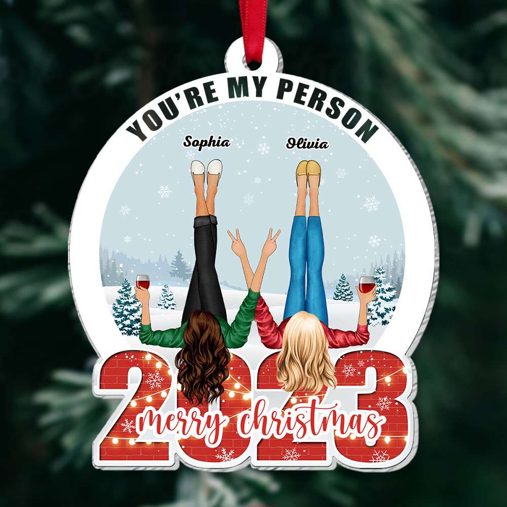 You're My Person, Gift For Friends, Personalized Ornament, Bestie Drinking Ornament, Christmas Gift 05ACTI180823HH - Ornament - GoDuckee