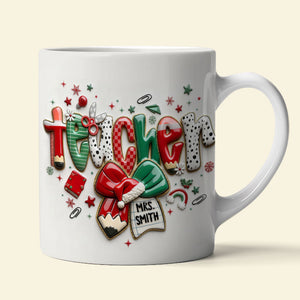 Merry Conquette Teacher Mug, Personalized Gifts For Teacher & Other Education-Related Job Titles 03QHTI201125 - Coffee Mug - GoDuckee