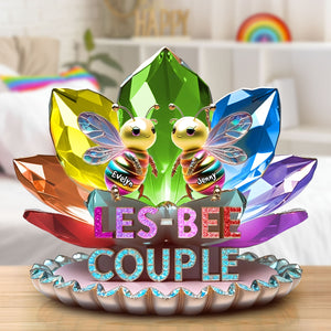 Bee Couple Acrylic Plaque - Personalized Gifts For LGBT Couple 05TGTI280525 - Shaped Plaques - GoDuckee