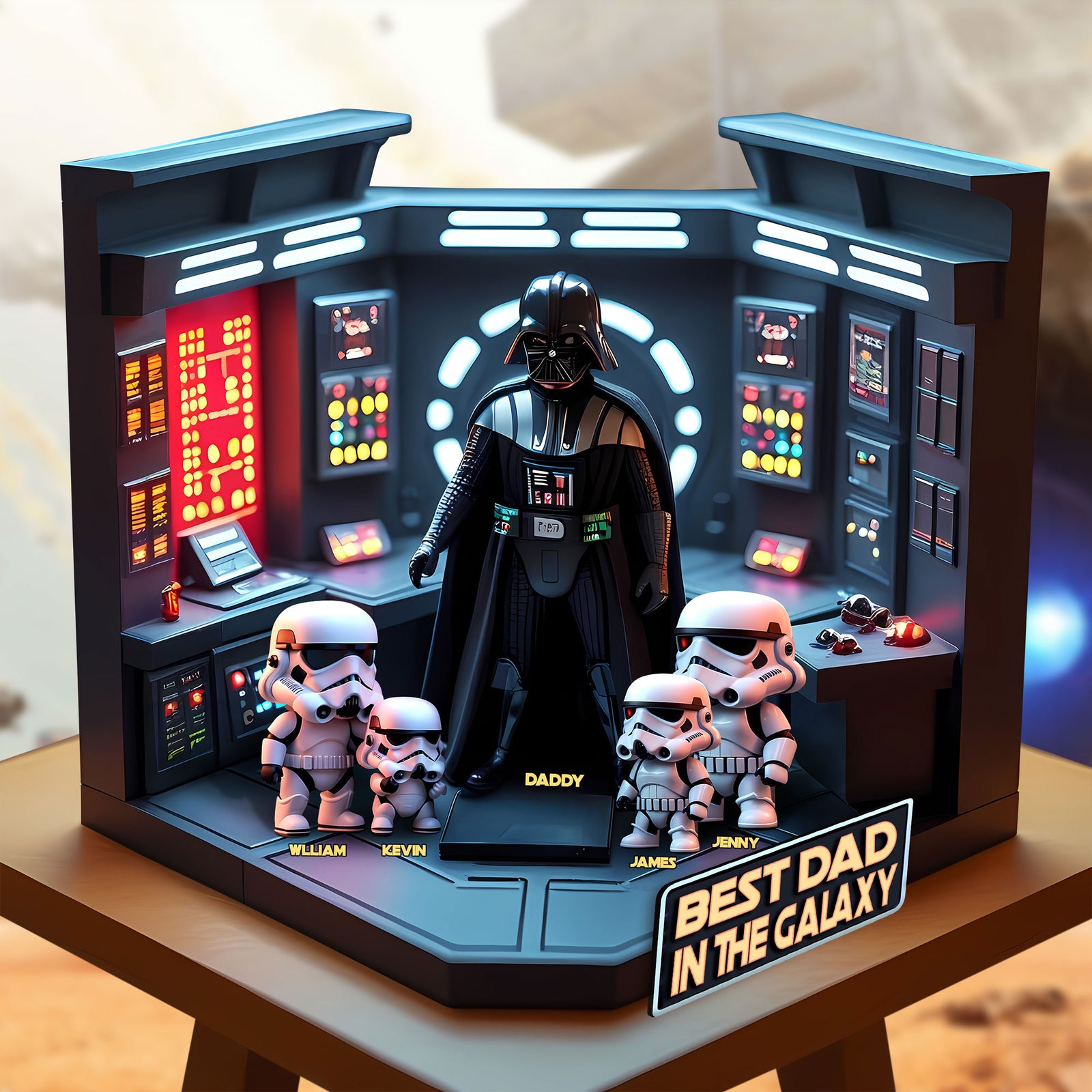 Personalized Gifts For Dad Plaque Best Dad In The Galaxy 04xqti120425 - Shaped Plaques - GoDuckee