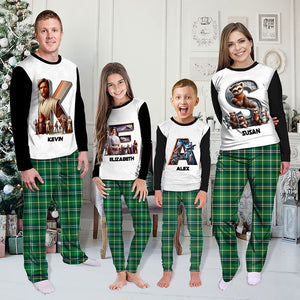 Custom Alphabet Letter Gifts For Movie Lover Family Pajama Set 05xqti081124 - Pajama Set - GoDuckee