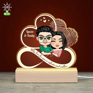 My Love For You Is Infinite - Personalized Led Light - Gift For Couple - Led Night Light - GoDuckee