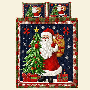 Christmas Gifts Santa Claus Quilt Bedding Set Special Line 01HUTI011124 - Blanket - GoDuckee