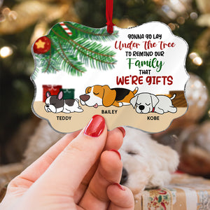 Gonna Go Lay Under The Tree, Gift For Dog Lover, Personalized Ornament, Dogs Laying Ornament, Christmas Gift 05HUDT011122 - Ornament - GoDuckee
