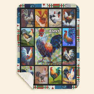 Personalized Gifts For Chicken Lover Blanket, Rooster Art 04qhti261224 - Blanket - GoDuckee