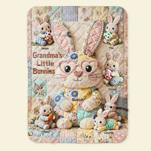 Easter Mom And Bunnies Blanket - Personalized Gifts For Mom Blanket 03NATI250226 - Blanket - GoDuckee
