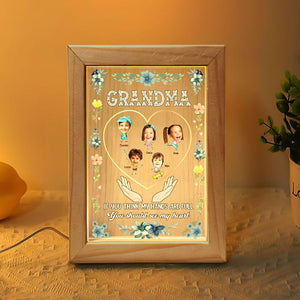 Custom Photo Gifts For Grandma Light Frame If You Think My Hands Are Full - Canvas Print - GoDuckee
