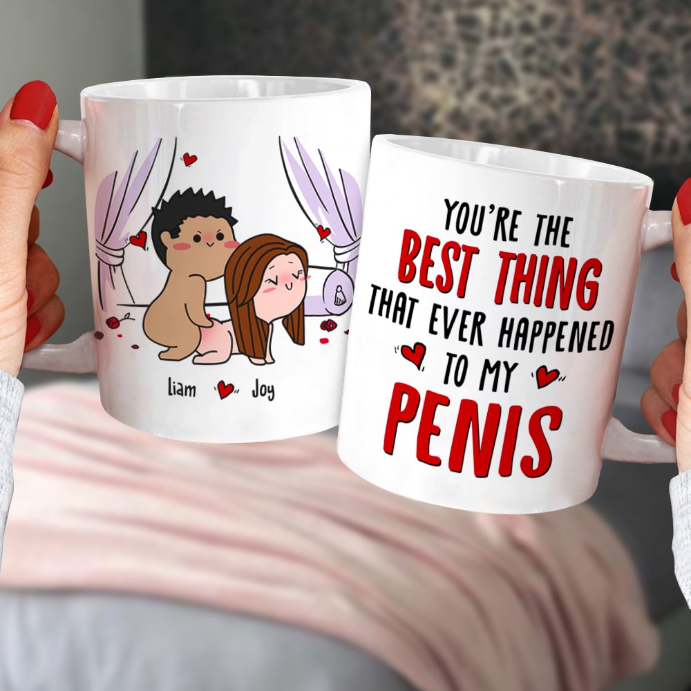 Funny Naked Couple Cartoon Mug For Sexual Couples In Bedroom 2