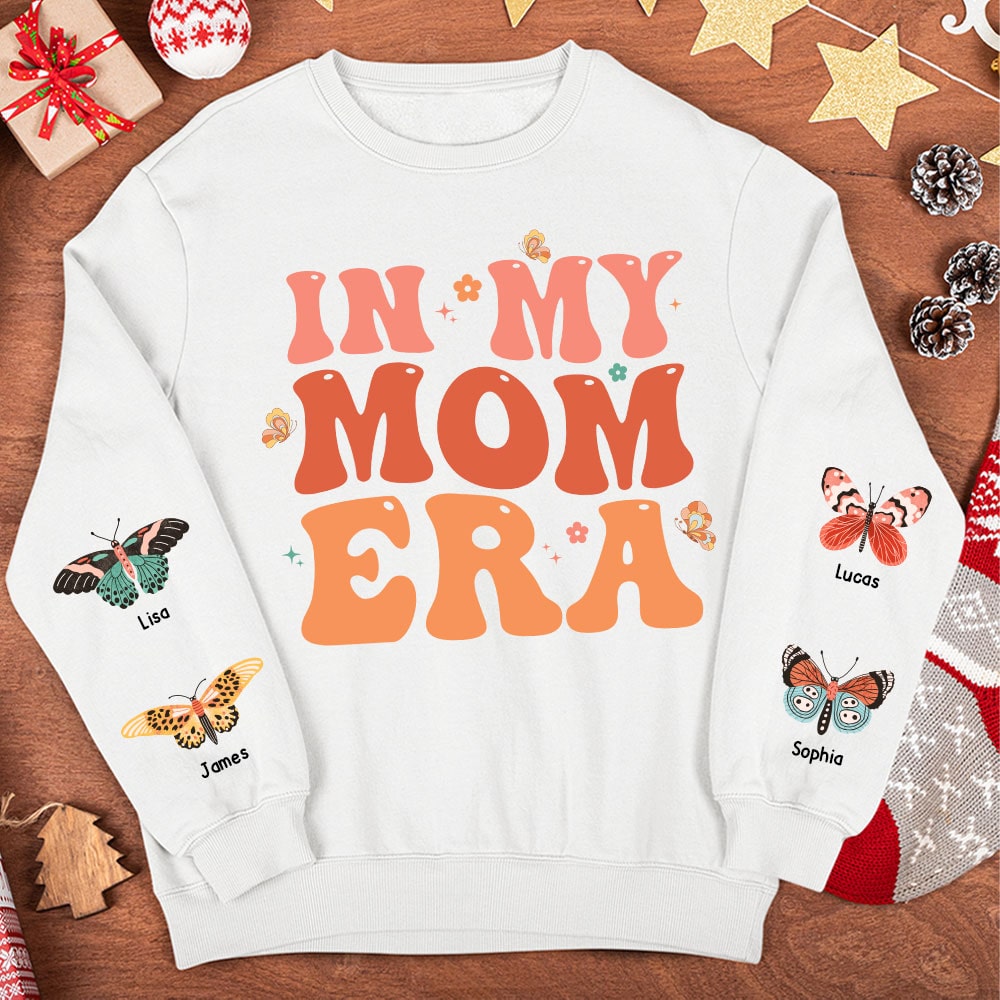 Butterfly Mom-Personalized Sweatshirt- Gift For Mom- Christmas Gift- Mom Sweatshirt - AOP Products - GoDuckee