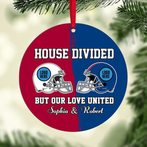 Personalized Gifts For American Football Lovers Couple Christmas Ornament 03huti111023 - Ornament - GoDuckee