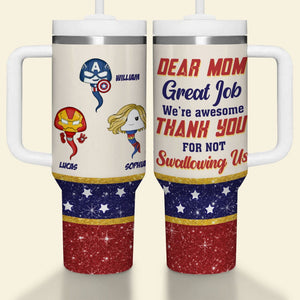 Personalized Gifts For Mom Tumbler Dear Mom Great Job 02OHTI260324HA - Tumbler Cups - GoDuckee