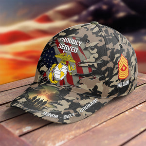Custom Military Branches Gifts For Veteran Camo Cap Brothers in Arms 01todc050724 - Caps - GoDuckee