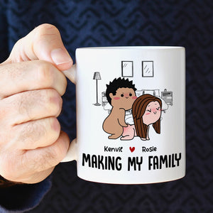 Making My Family Personalized Couple Coffee Mug - Gift For Couple - Coffee Mug - GoDuckee