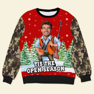 Custom Photo Gifts For Hunting Lovers Ugly Sweater 02toti111024 - Ugly Christmas Sweater - GoDuckee