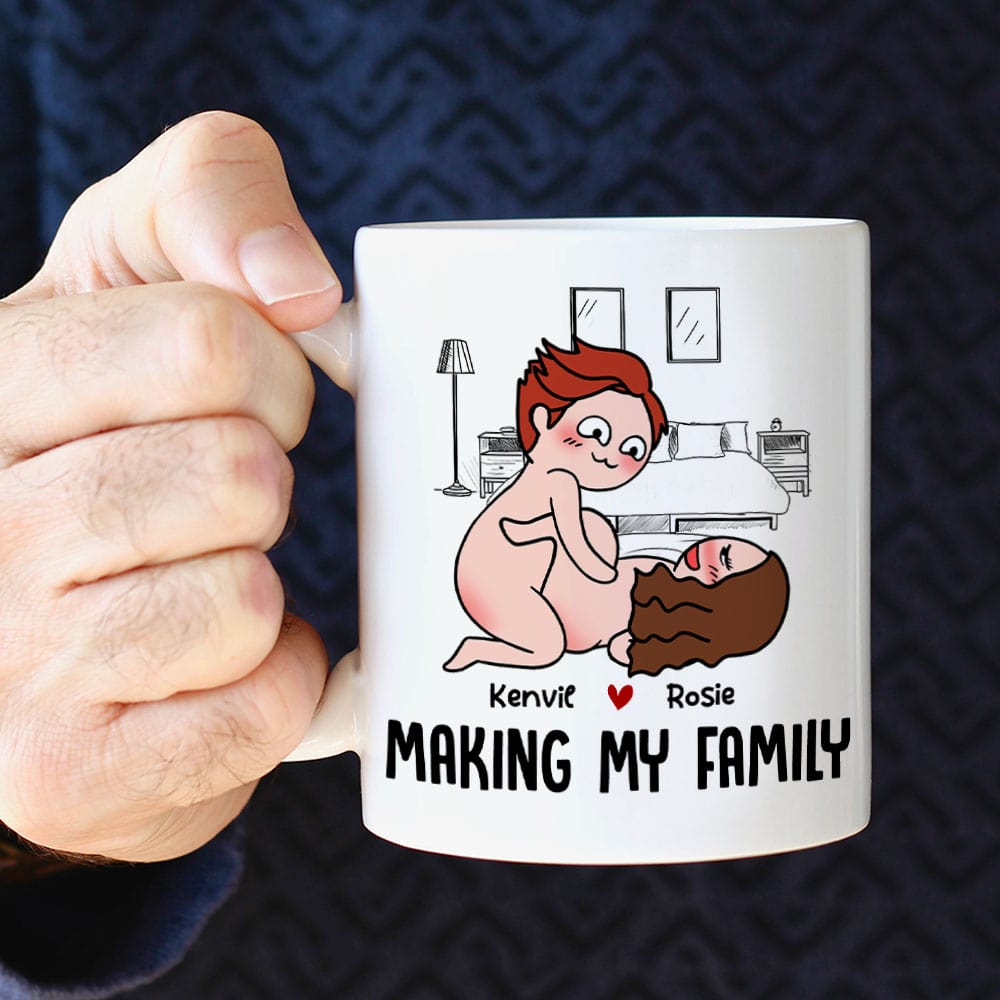Making My Family Personalized Funny Couple Coffee Mug Gift For Couple - Coffee Mug - GoDuckee