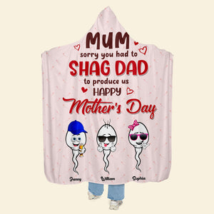 Personalized Gifts For Mother Wearable Blanket Hoodie Happy Mother's Day - Blankets - GoDuckee