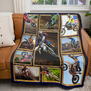 Custom Photo Gifts For Motocross Lover Blanket 021qhti030125 - Blanket - GoDuckee