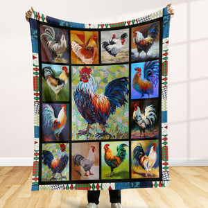 Personalized Gifts For Chicken Lover Blanket, Rooster Art 04qhti261224 - Blanket - GoDuckee