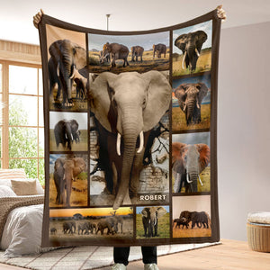 Personalized Gifts For Elephant Lover Blanket 011qhti311224 - Blanket - GoDuckee