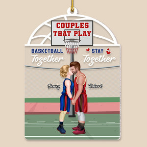 Couples That Play Basketball Together Stay Together Acrylic Ornament Basketball Couple 03titi071123pa - Ornament - GoDuckee