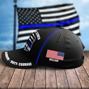 Proudly Served Honor - Duty - Courage Personalized Police Cap Gift For Him - Caps - GoDuckee