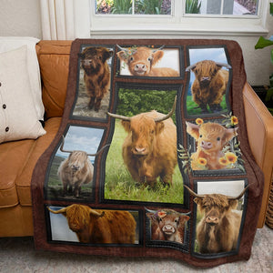 Personalized Gifts For Highland Cow Lovers Blanket 021qhti311224 - Blanket - GoDuckee