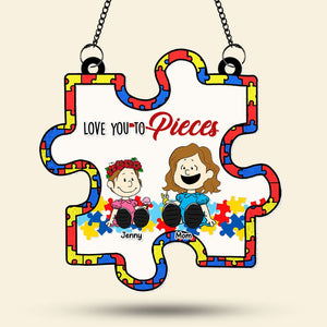 Personalized Gifts For Autism Family Suncatcher Ornament 01kati240225pa - Ornament - GoDuckee