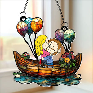 Personalized Gifts For Couple Suncatcher Ornament 03xqti121224hg - Ornament - GoDuckee