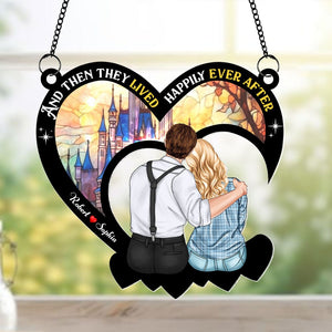 Personalized Gifts For Couple Suncatcher Window Hanging Ornament 01HTTI240524TM - Ornaments - GoDuckee