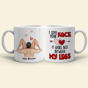 Couple, I Love Your Face, Personalized Mug, Couple Mug - Coffee Mug - GoDuckee