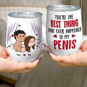 Funny Naked Couple Cartoon Tumbler For Sexual Couples In Bedroom 