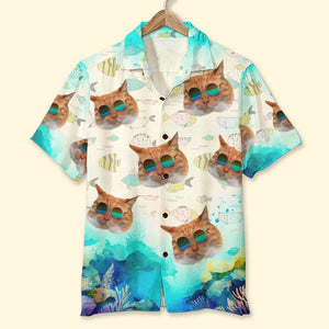 Custom Photo Gifts For Cat Lovers Hawaii Shirt 02toti060724 - Hawaiian Shirts - GoDuckee