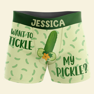 Personalized Gifts For Men Boxers Want To Ticket My Pickle - Boxers & Briefs - GoDuckee