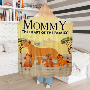 Personalized Gifts For Mom Wearable Blanket Hoodie Mommy The Heart Of The Family 04OHTI020324 - Blankets - GoDuckee