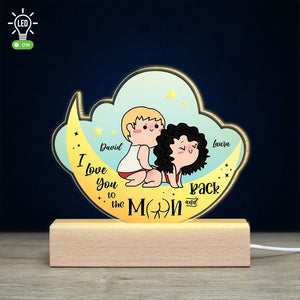 Couple, I Love You To The Moon And Back, Personalized Led Light, Couple Gifts, 05OHTI280723HH - Led Night Light - GoDuckee