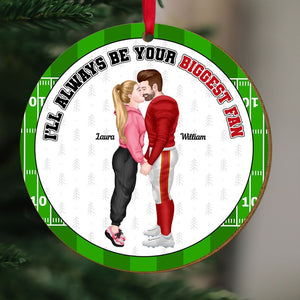 I'll Always Be Your Biggest Fan Shape Wood Ornament Couple 01qhti111123pa - Ornament - GoDuckee