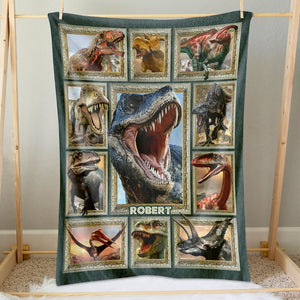 Personalized Gifts For Dinosaur Lover Blanket 03qhti271224 - Blanket - GoDuckee