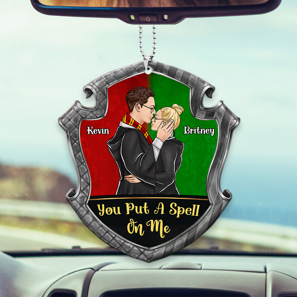 Sweet Couple Personalized Flat Car Ornament And Keychain 05HUDT240723TM - Ornament - GoDuckee