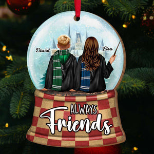 Always Besties, Gift For Friends, Personalized Acrylic Ornament, Wizard Friends Ornament, Christmas Gift 03HUTI270923TM - Ornament - GoDuckee