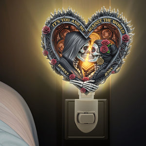 Skull Couple Night Light - Personalized Gifts For Couple 02qhti310525 - Night Lights - GoDuckee