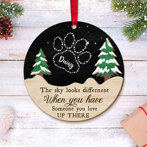 The Sky Looks Different, Gift For Family, Personalized Wood Ornament, Memory Star Ornament, Christmas Gift 05HUTI220723 - Ornament - GoDuckee